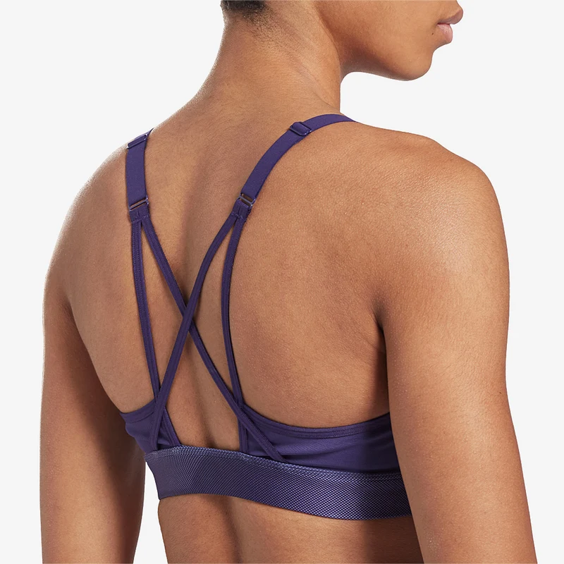 Reebok Womens Studio Lux Strappy Bra AOP