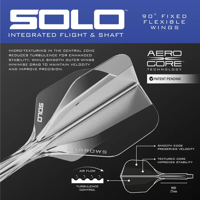 Geo 01 Parallel 90% Quick Point Darts - Steel Tip Darts