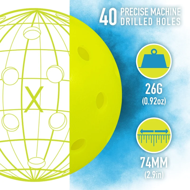 Outdoor X-40 Pickleball (3 Pack)