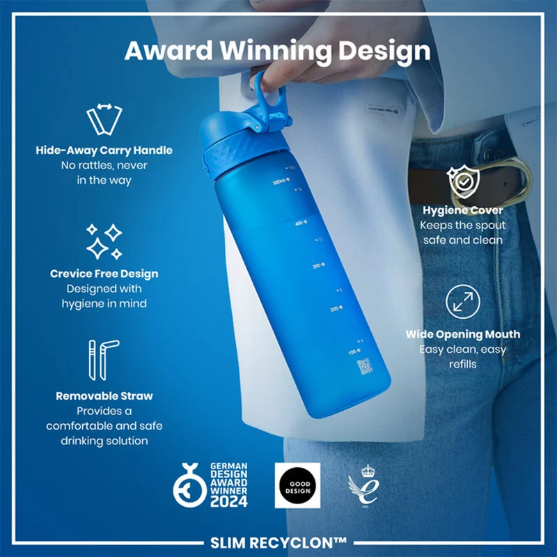 Recyclon Water Bottle with Straw (500ml)