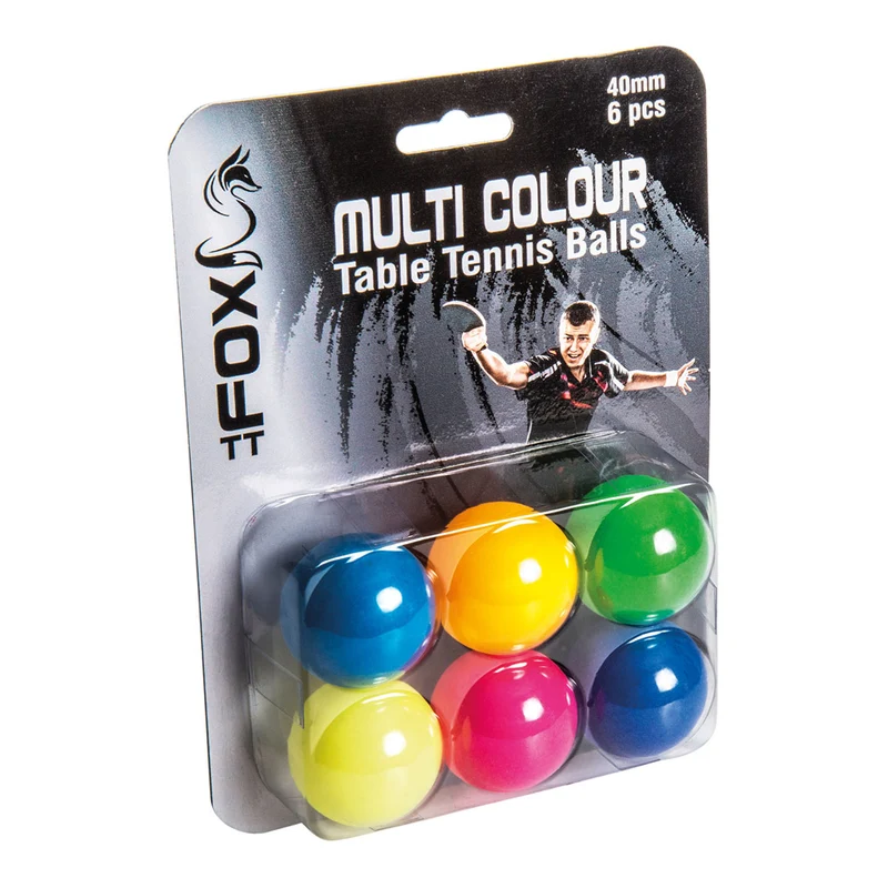 Coloured Table Tennis Balls (Pack of 6)