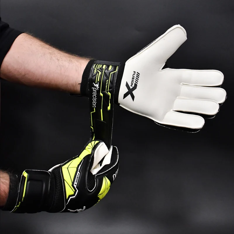 Junior Fusion X Flat Cut Finger Protect Goalkeeper Gloves