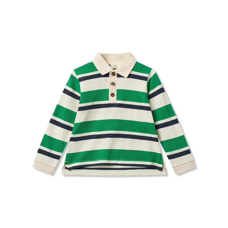 STRIPED POLO langarmshirt
