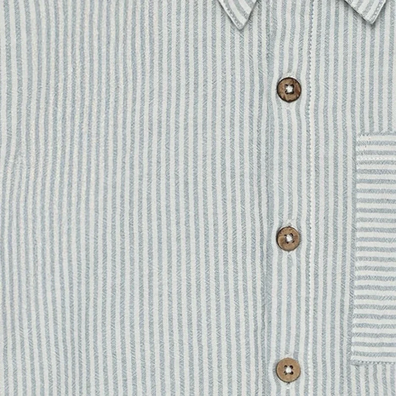 Shirt SS Muslin Stripe hemd