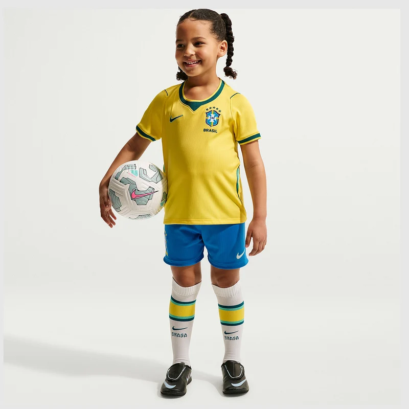 Nike Brasilien 2026 Kleine Kinder Dri-FIT Stadium Heimset