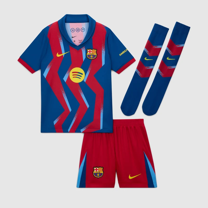 Nike FC Barcelona 25/26 Kleine Kinder Dri-FIT El Classico Stadium Kit