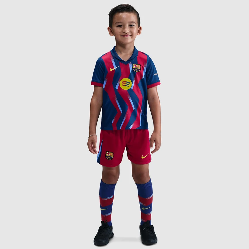Nike FC Barcelona 25/26 Kleine Kinder Dri-FIT El Classico Stadium Kit