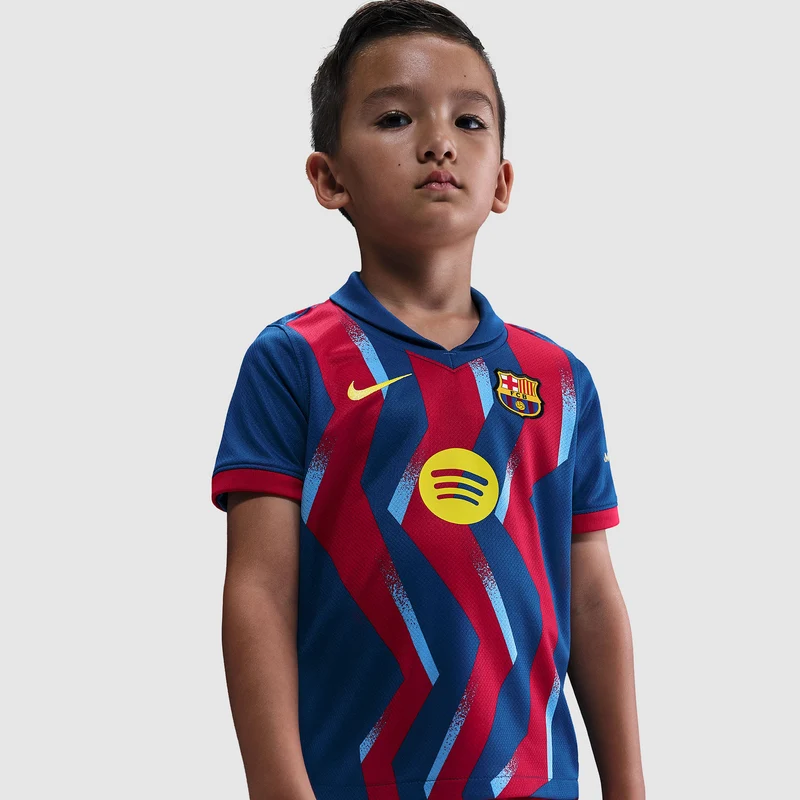 Nike FC Barcelona 25/26 Kleine Kinder Dri-FIT El Classico Stadium Kit
