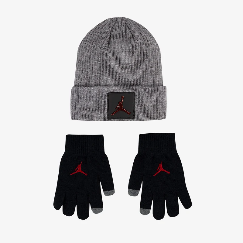 Jordan Ältere Kinder Jumpman Metal Patch Mütze & Handschuhset (8-15 Jahre)