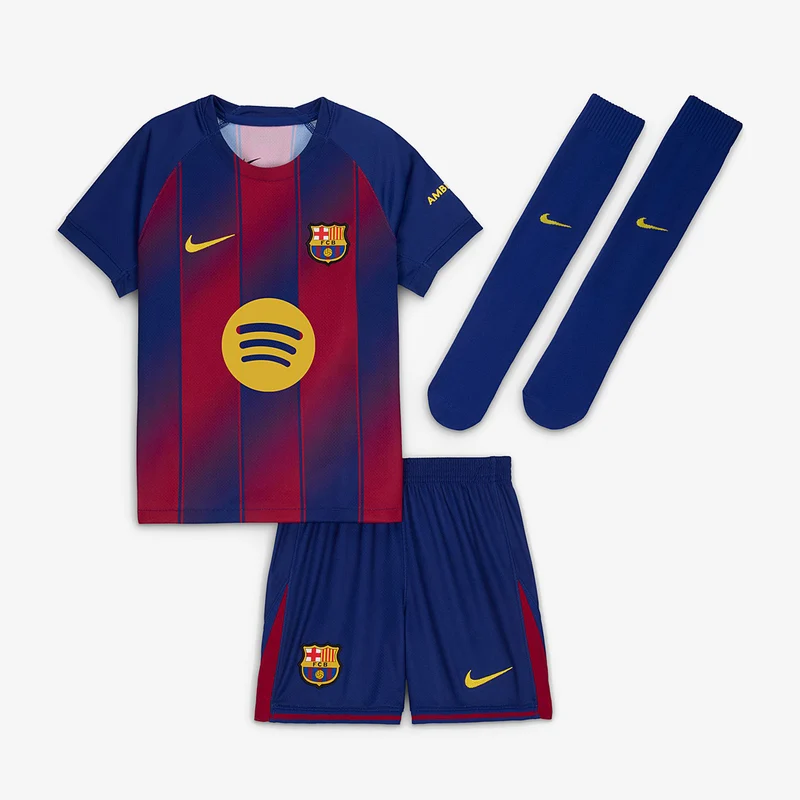 Nike FC Barcelona 25/26 Kleine Kinder Dri-FIT Stadium Heimset