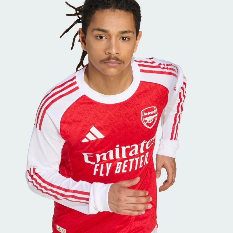 adidas Men Arsenal 25/26 Long Sleeve Home Authentic Jersey