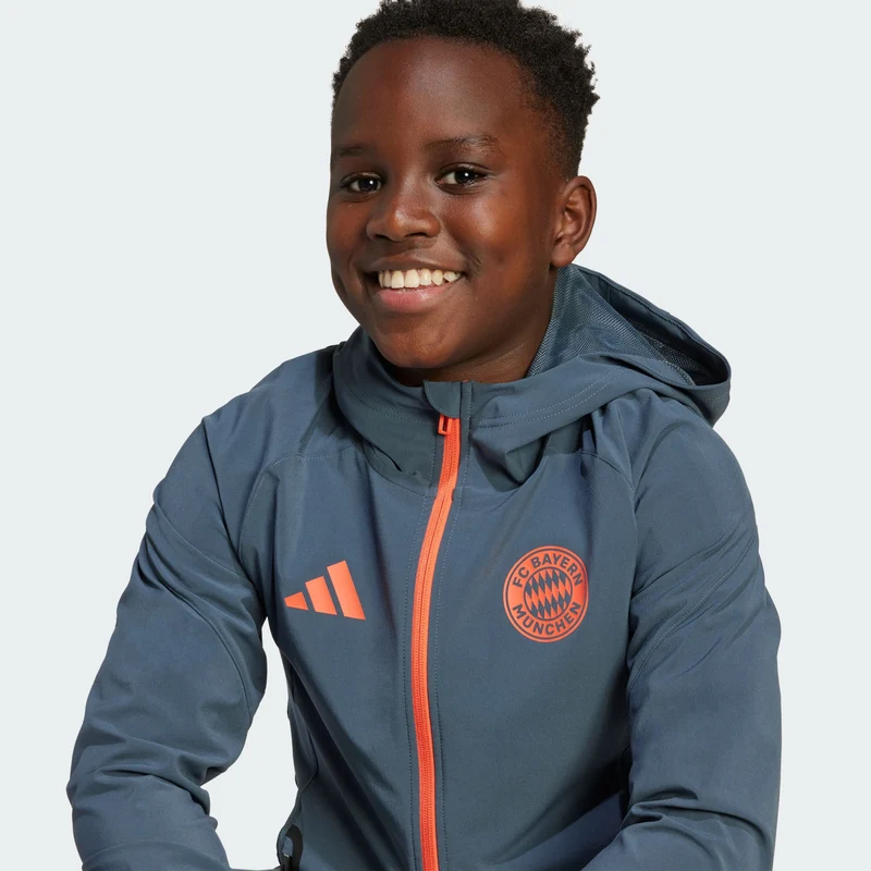 adidas Kids FC Bayern Tiro 25 Competition Vis Tech Travel Jacket