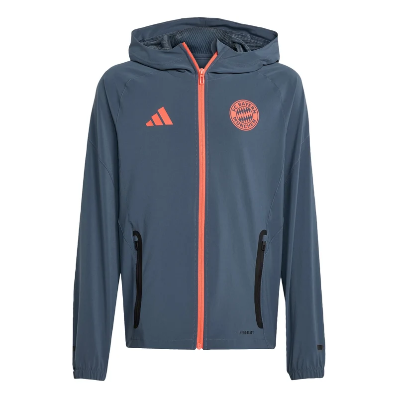 adidas Kids FC Bayern Tiro 25 Competition Vis Tech Travel Jacket