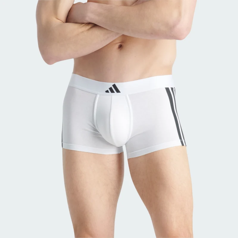 adidas ACTIVE FLEX COTTON 3 STRIPES LOW RISE TRUNK 2 PACK UNDERWEAR
