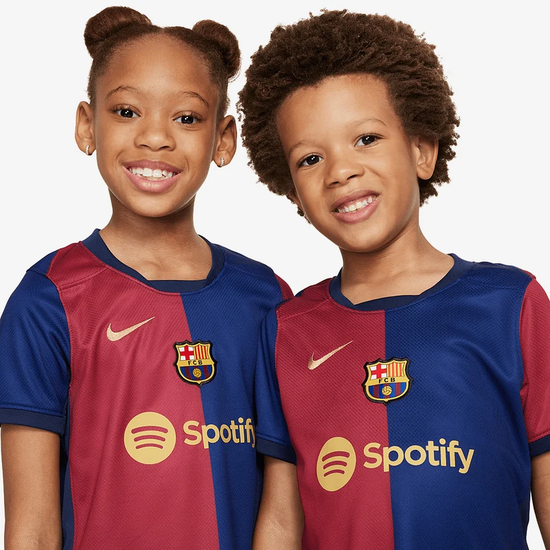 Nike FC Barcelona 24/25 Kleine Kinder Dri-FIT Stadium Heimkit
