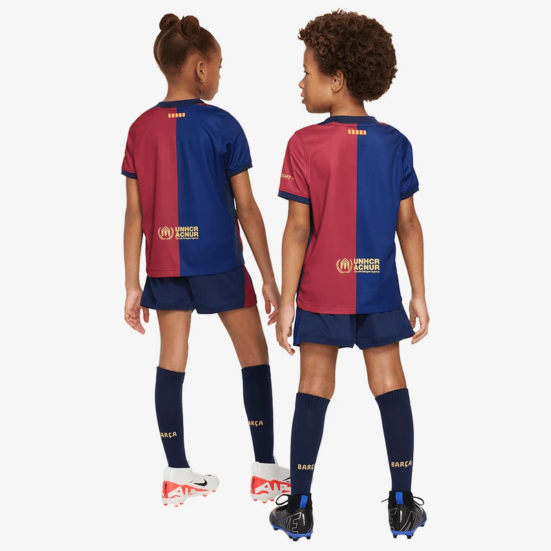 Nike FC Barcelona 24/25 Kleine Kinder Dri-FIT Stadium Heimkit