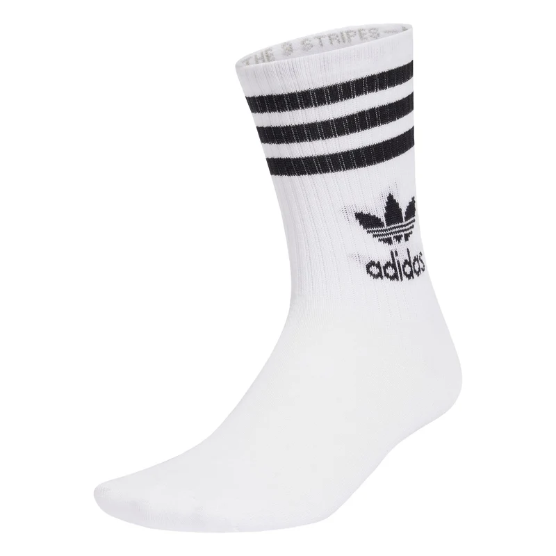 adidas Originals 3 Stripe Mid-Cut Crew Socks (6 Pairs)