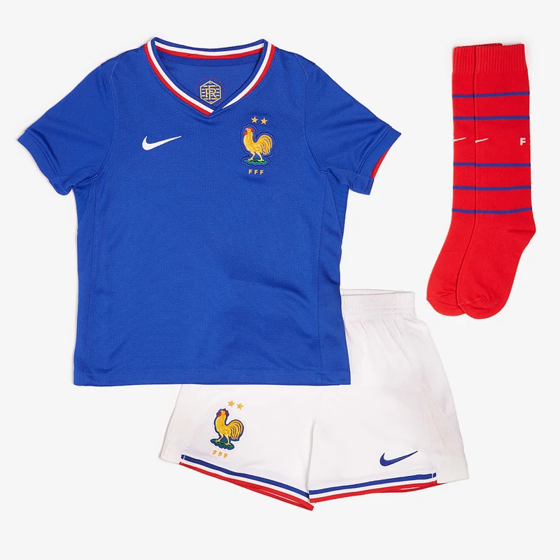 Nike Frankreich 2024 Kleine Kinder Dri-FIT Stadium Heimset