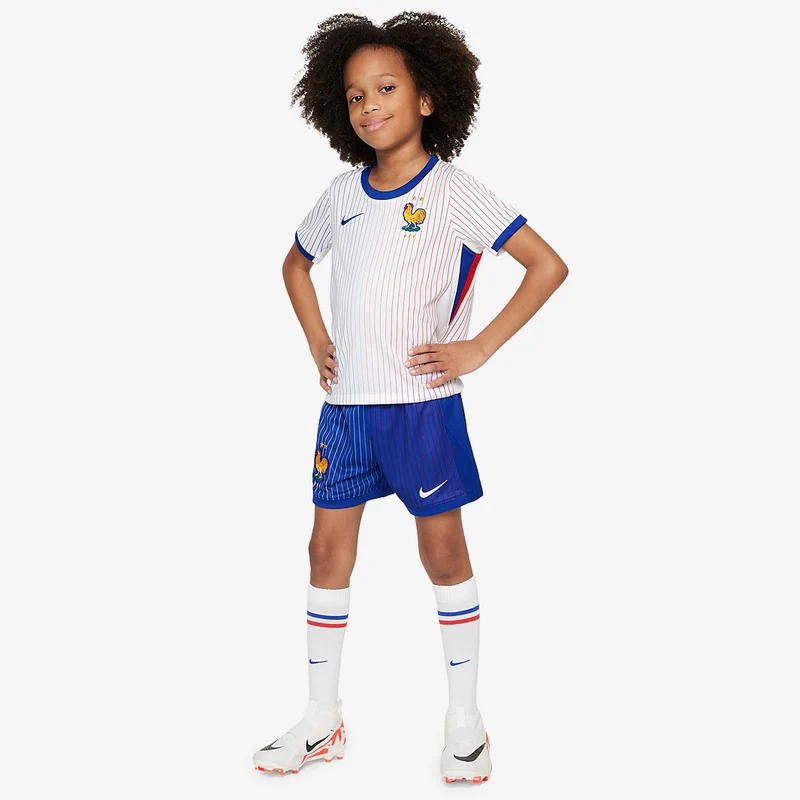 Nike Frankreich 2024 Kleine Kinder Dri-FIT Stadium Auswärtsset