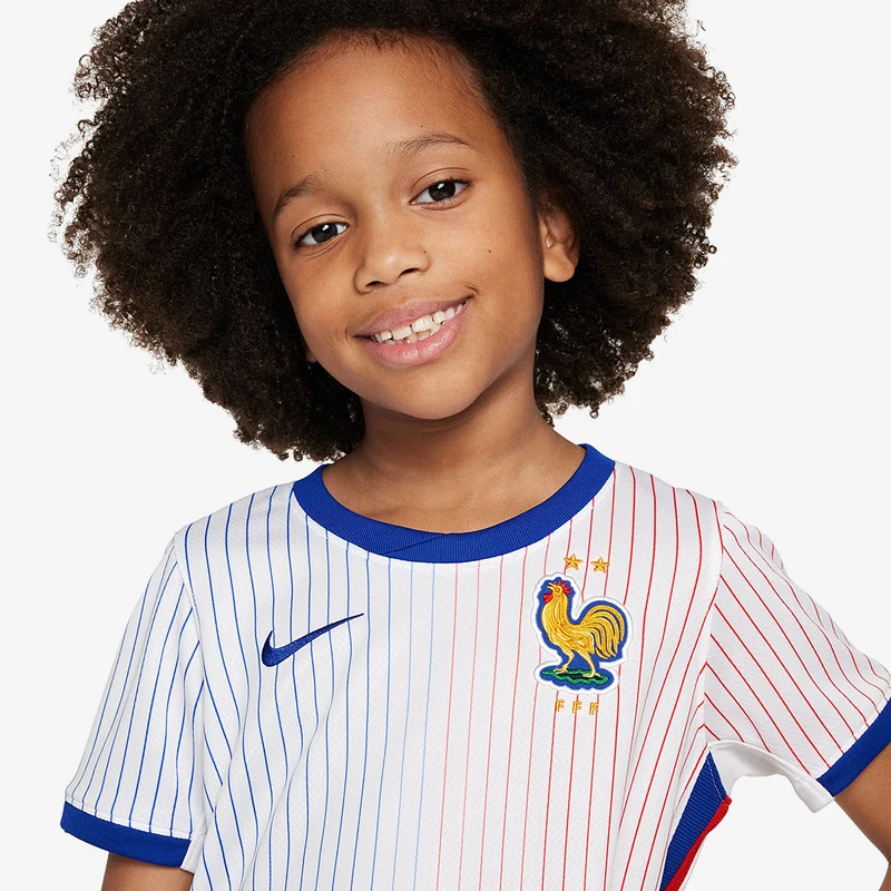 Nike Frankreich 2024 Kleine Kinder Dri-FIT Stadium Auswärtsset