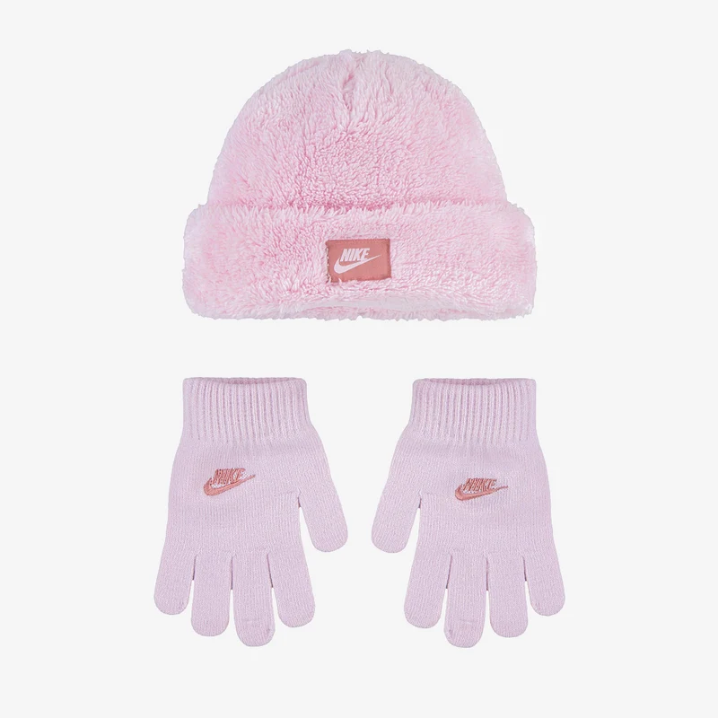 Nike Sportswear Ältere Kinder Cozy Pink Mütze & Handschuhe Set (4-7 Jahre)