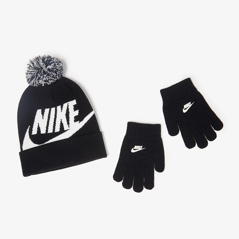 Nike Kleine Kinder Swoosh Bommelmütze und Handschuh Set (2-7 Jahre)