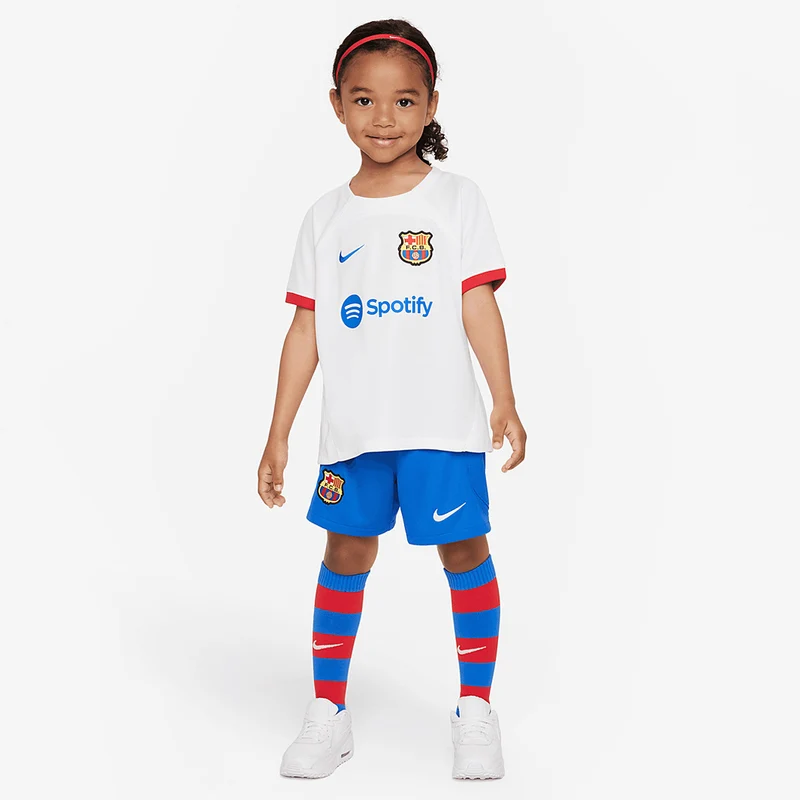 Nike Kleine Kinder FC Barcelona 23/24 Dri-Fit Auswärtsset