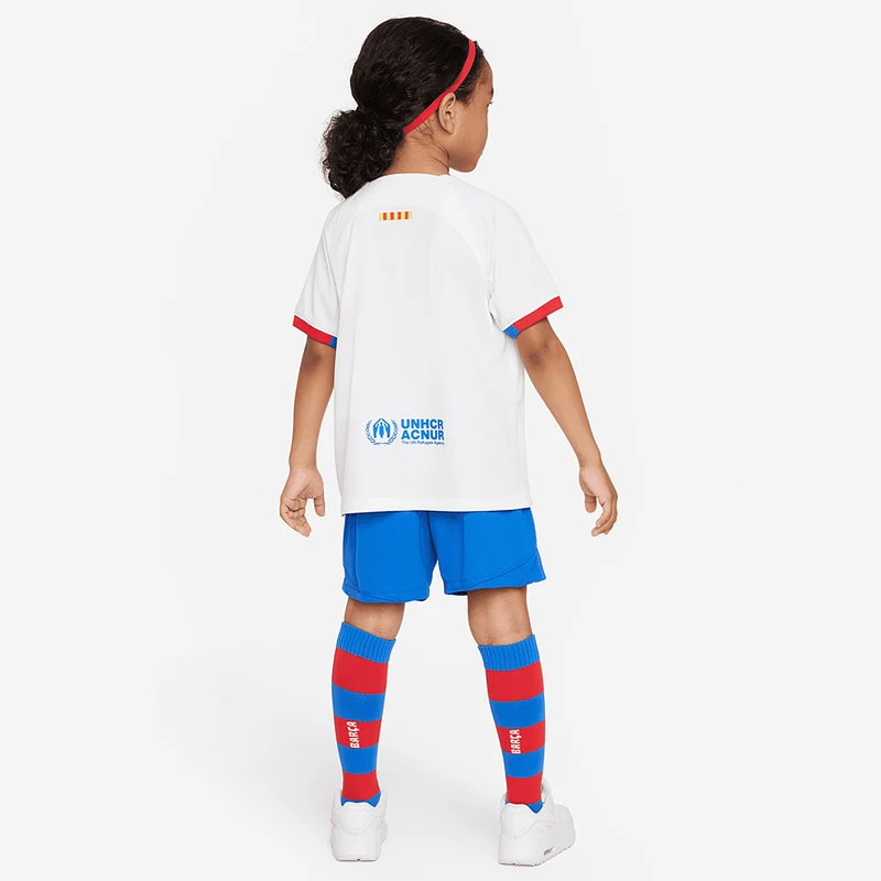 Nike Kleine Kinder FC Barcelona 23/24 Dri-Fit Auswärtsset