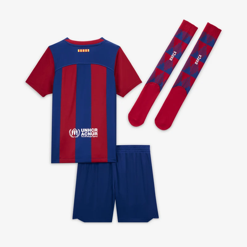 Nike Kleine Kinder FC Barcelona 23/24 Dri-Fit Heimset
