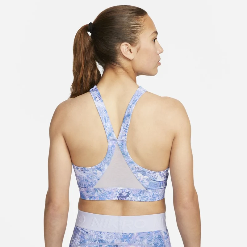 Nike Damen Swoosh Wrap Einteiliger Sport-BH mit mittlerer Unterstützung