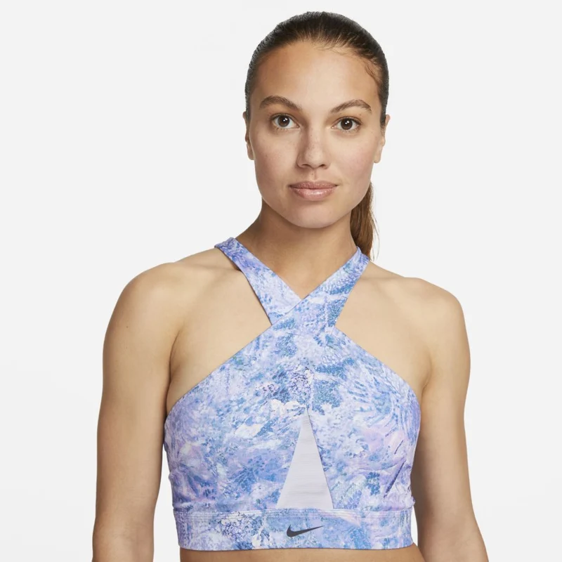 Nike Damen Swoosh Wrap Einteiliger Sport-BH mit mittlerer Unterstützung