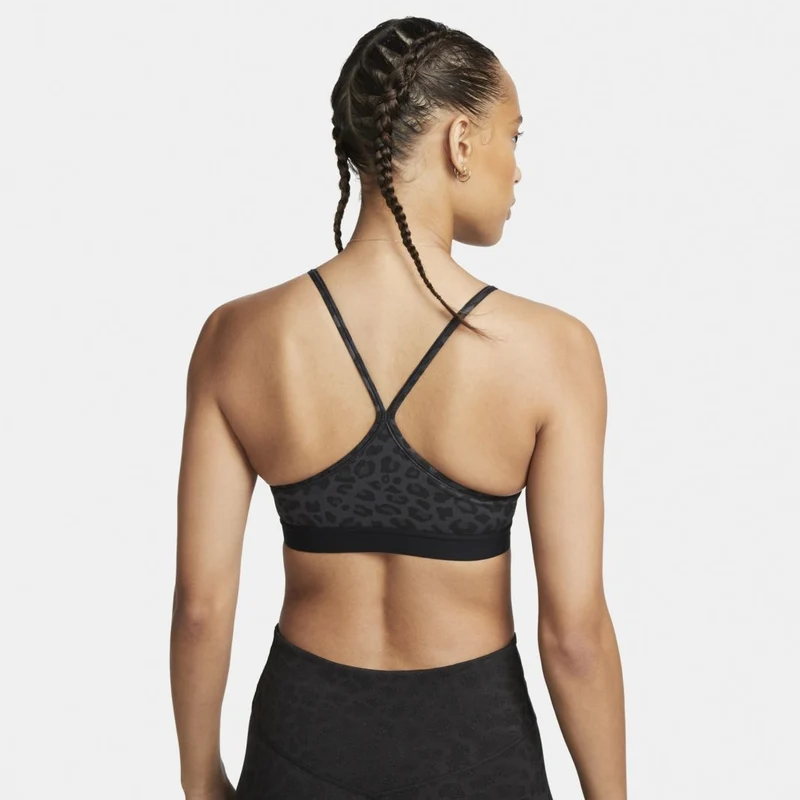 Nike Damen Leichter Halt 1-Piece Pad V-Ausschnitt Leopard Print BH