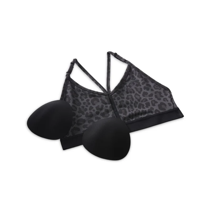 Nike Damen Leichter Halt 1-Piece Pad V-Ausschnitt Leopard Print BH