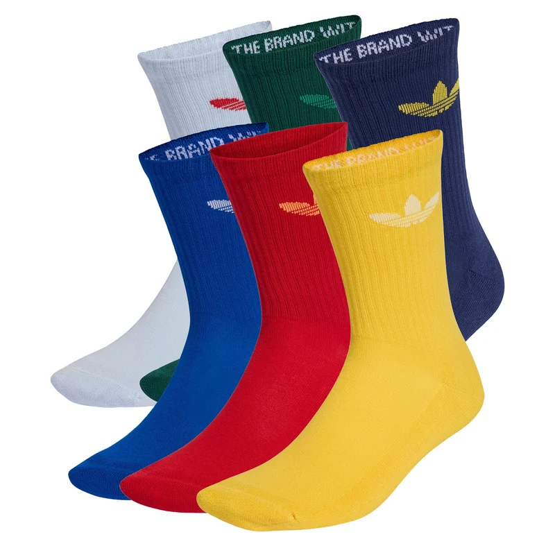 adidas Originals Unisex Trefoil Cushion Crew Socks 6 Pairs