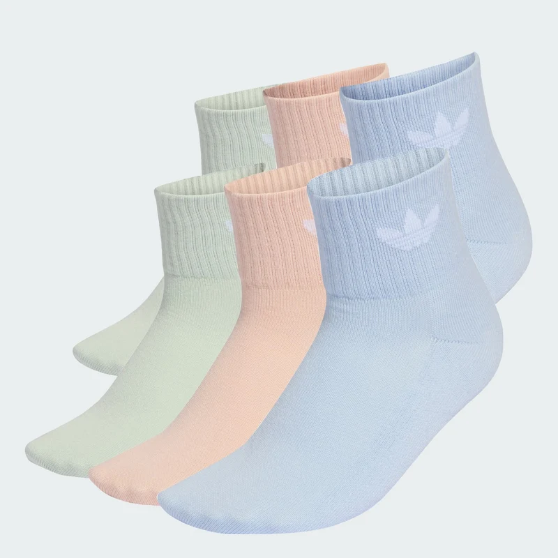 adidas Originals Unisex Mid Ankle Socks 6 Pairs