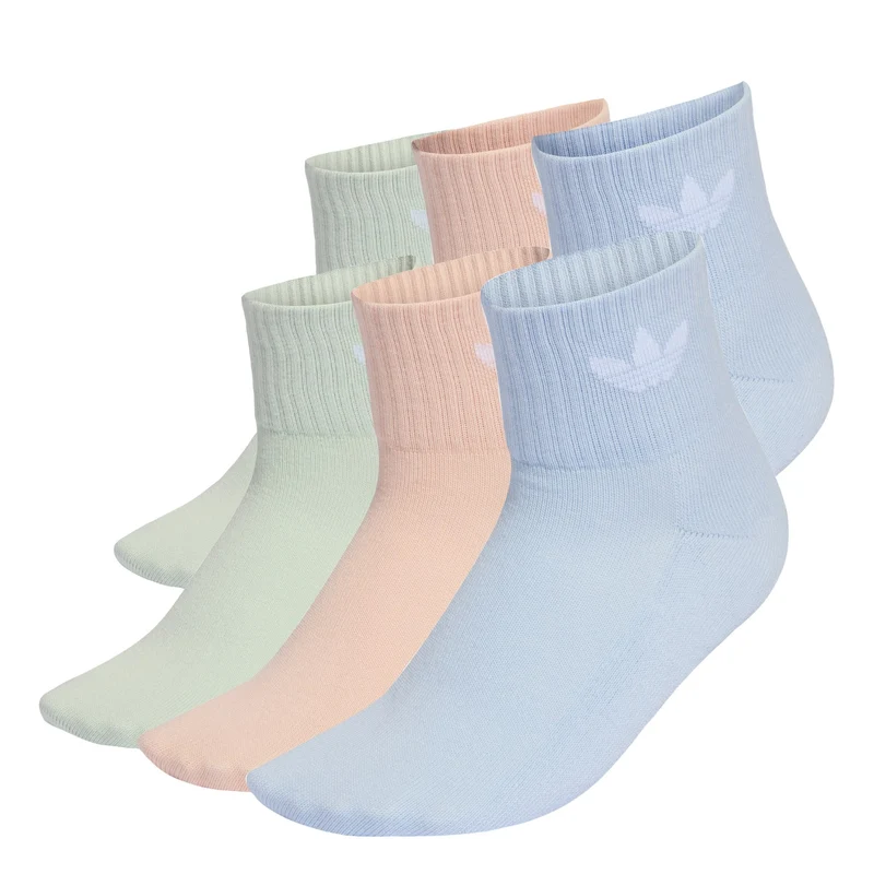 adidas Originals Unisex Mid Ankle Socks 6 Pairs