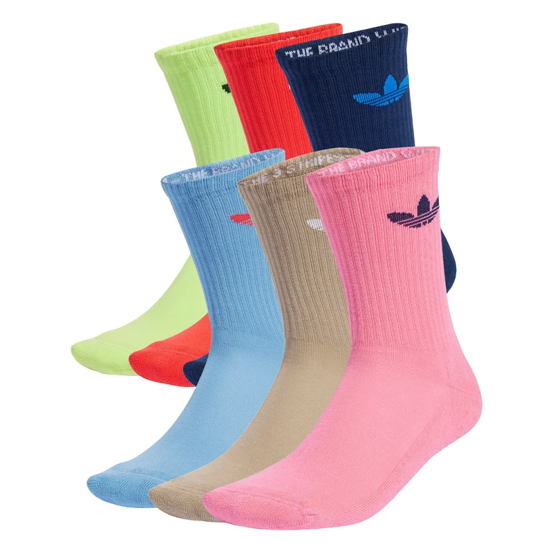 adidas Originals Unisex Trefoil Cushion Crew Socks 6 Pairs