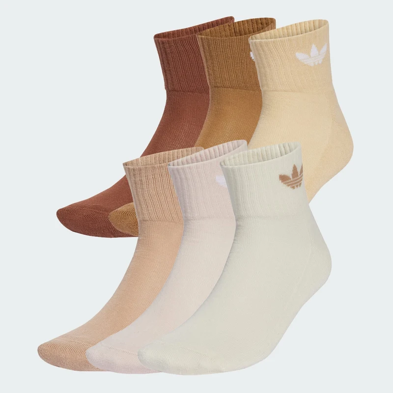 adidas Originals Unisex Mid Ankle Socks 6 Pairs