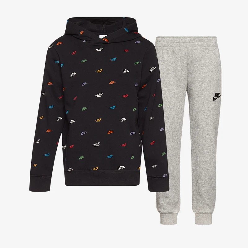 Nike Sportswear Jüngere Kinder Club Futura Monogram Hoodie Set (2-7 Jahre)