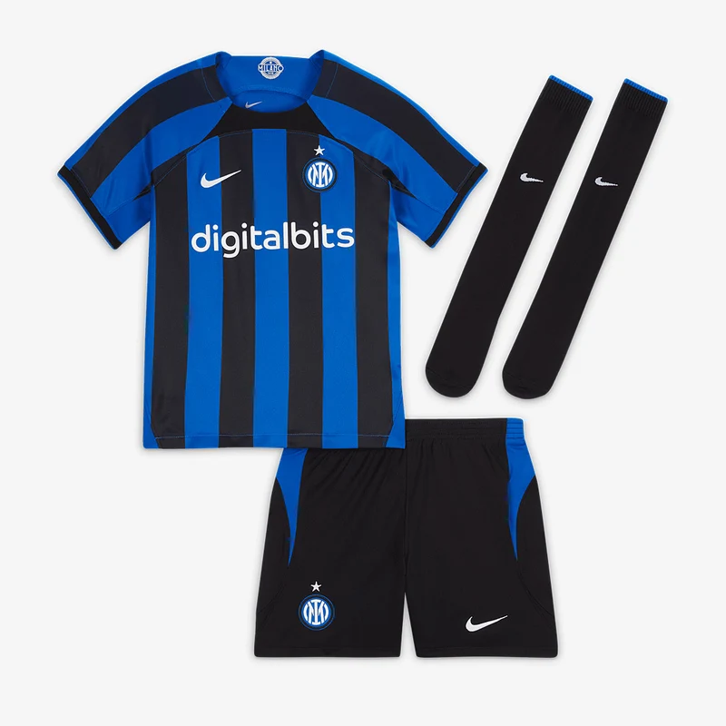 Nike Inter Mailand 22/23 Kleine Kinder Dri-Fit Heimset